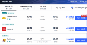 VÉ MÁY BAY SÀI GÒN – BALI